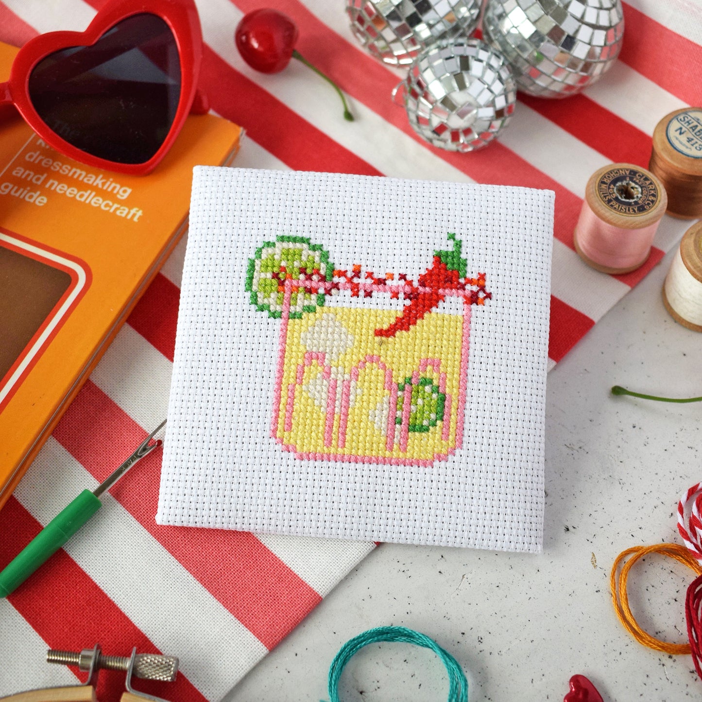 'Spicy Margarita' Mini Cross Stitch Kit