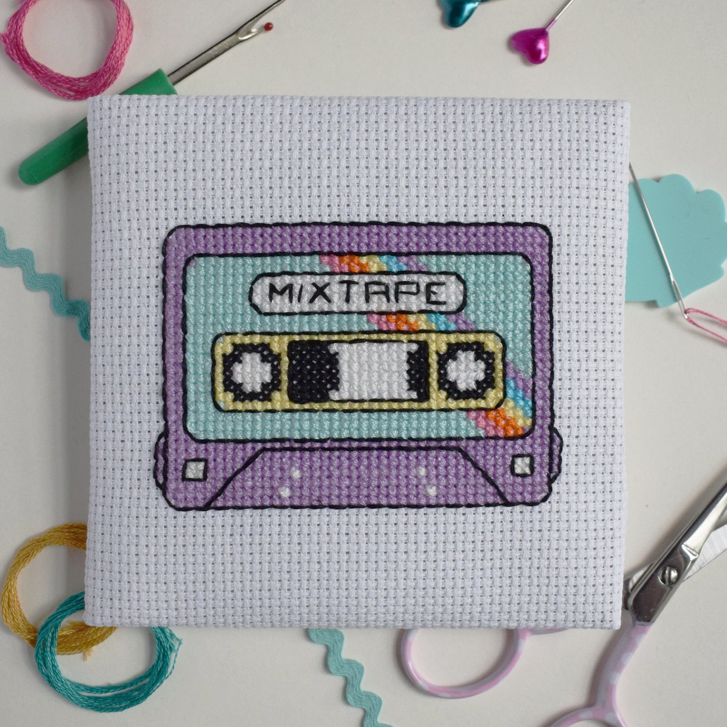 'Mixtape' Mini Cross Stitch Kit