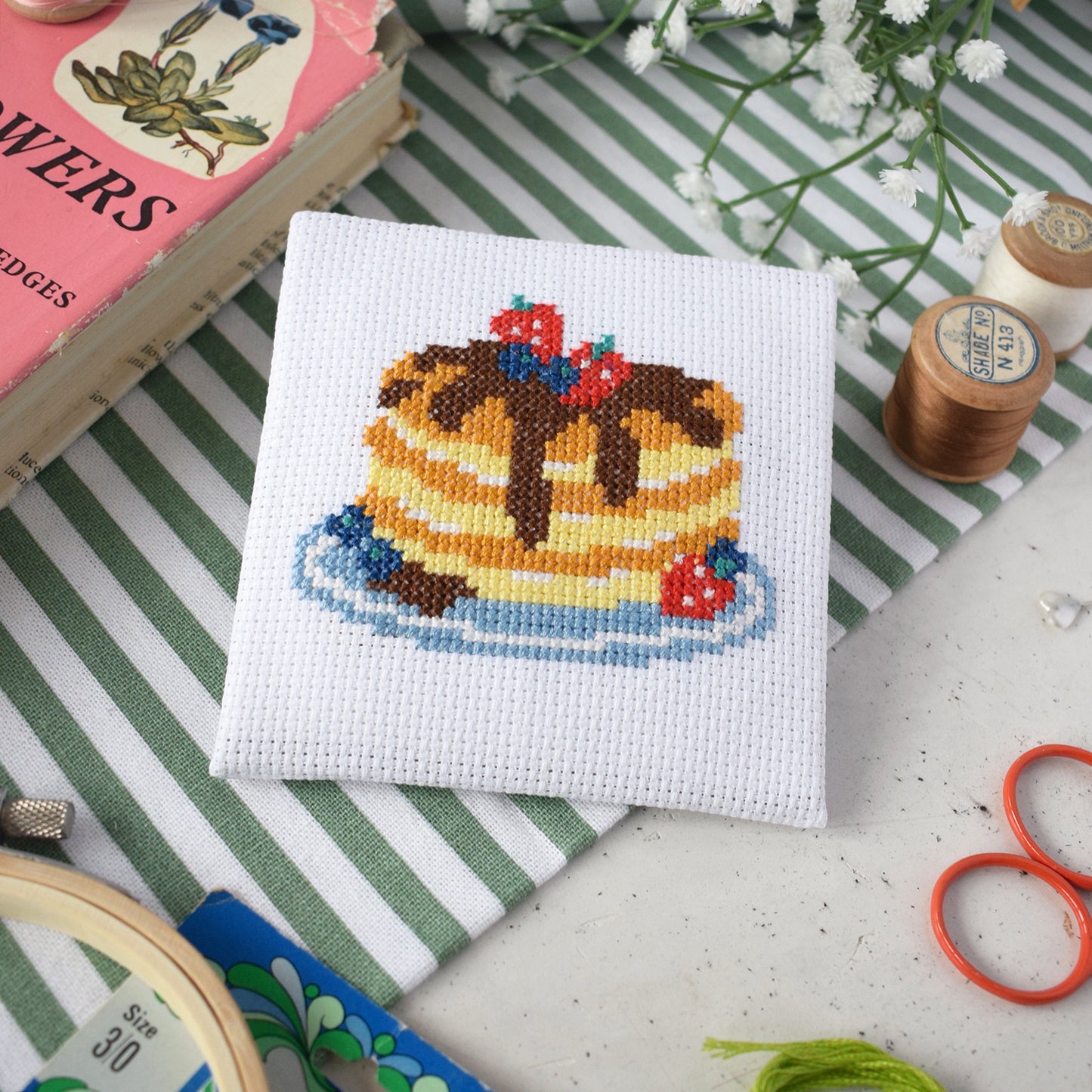 'Pancakes' Mini Cross Stitch Kit