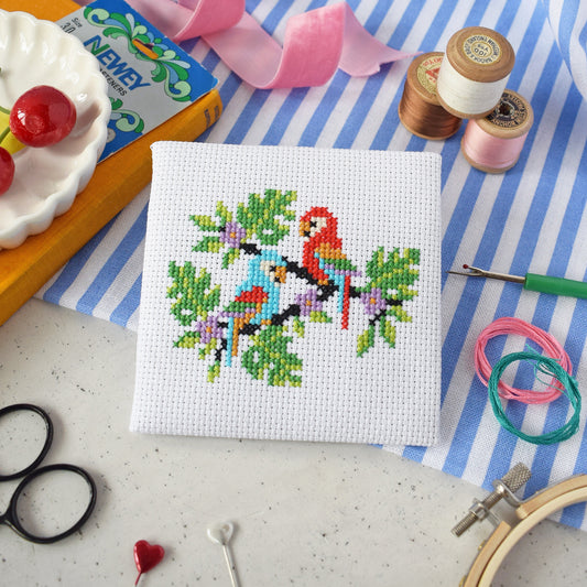 'Parrots' Mini Cross Stitch Kit