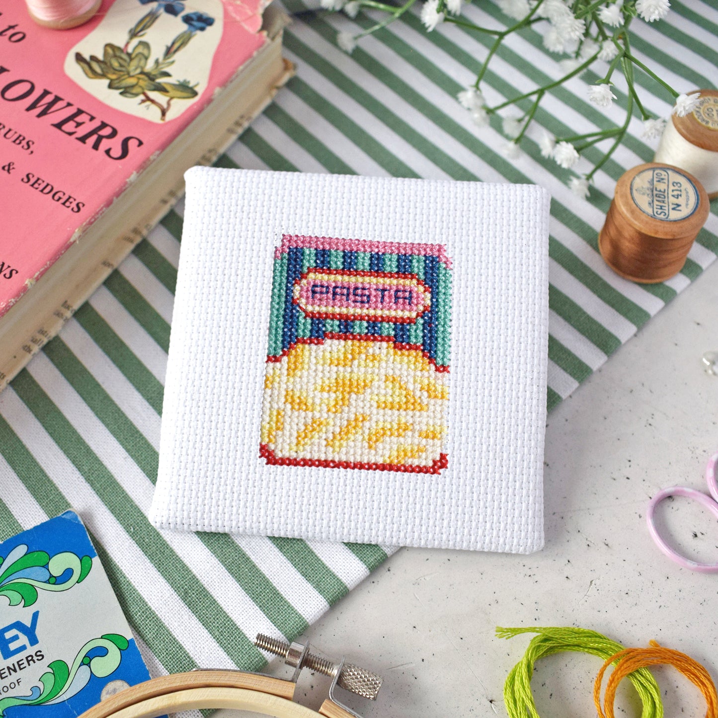 'Pasta' Mini Cross Stitch Kit