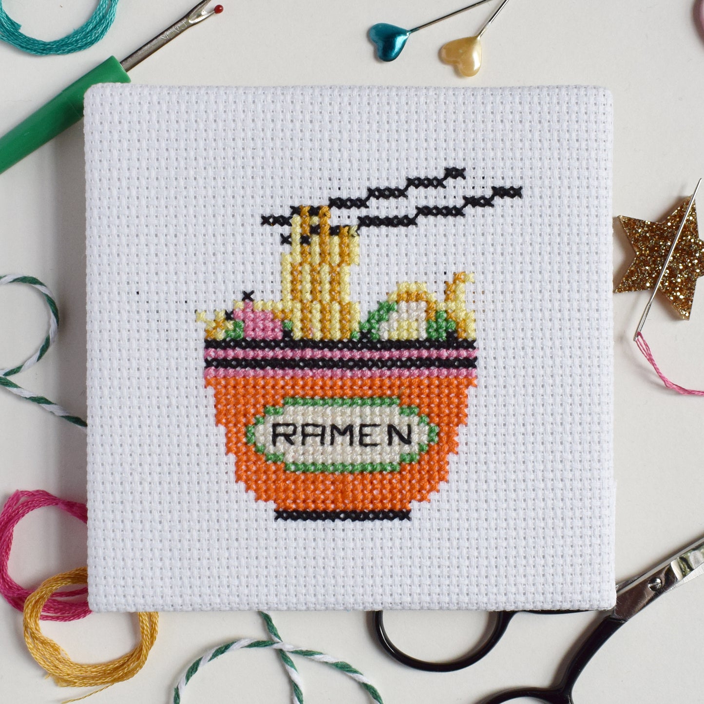 'Ramen' Mini Cross Stitch Kit