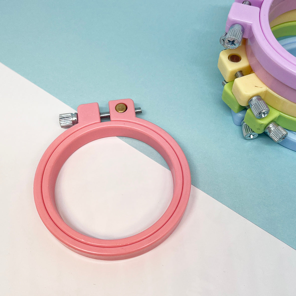 Raspberry Pink - 7cm Mini Embroidery Hoop