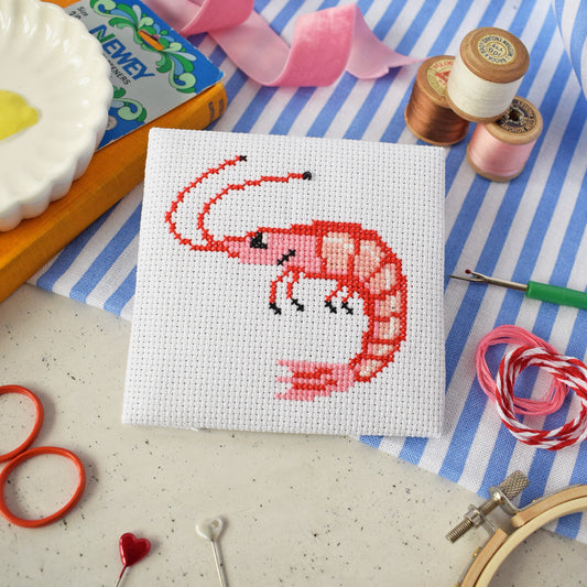 'Shrimp' Mini Cross Stitch Kit