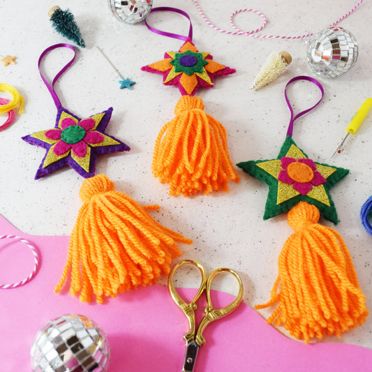 'Star Deco Tassel' Felt Decoration Set