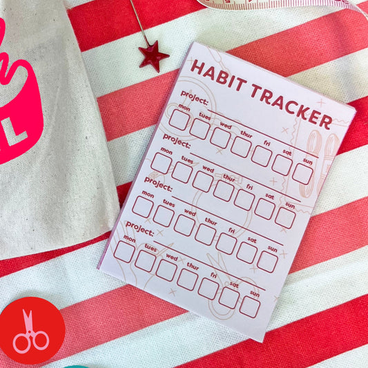 Stitch Mail bag with decorative items on a red and white striped background