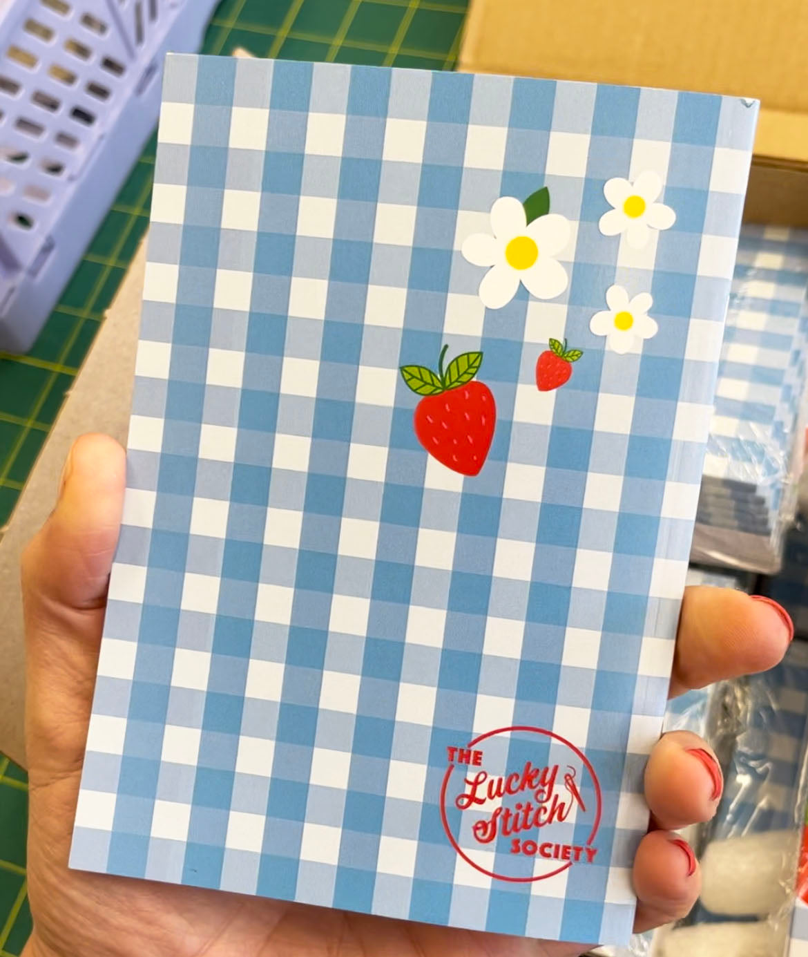 Strawberries mini notebook