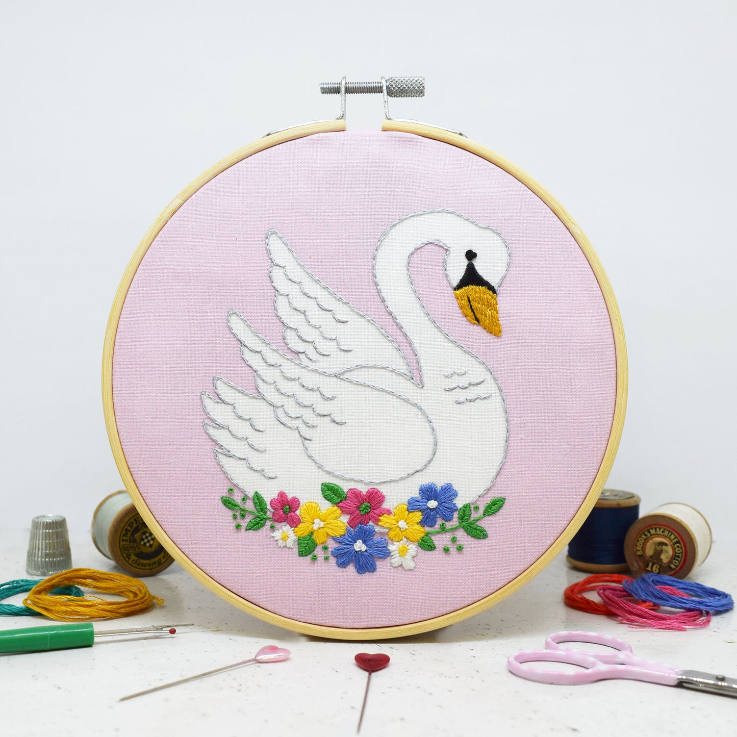 'Swan' Large Embroidery Kit