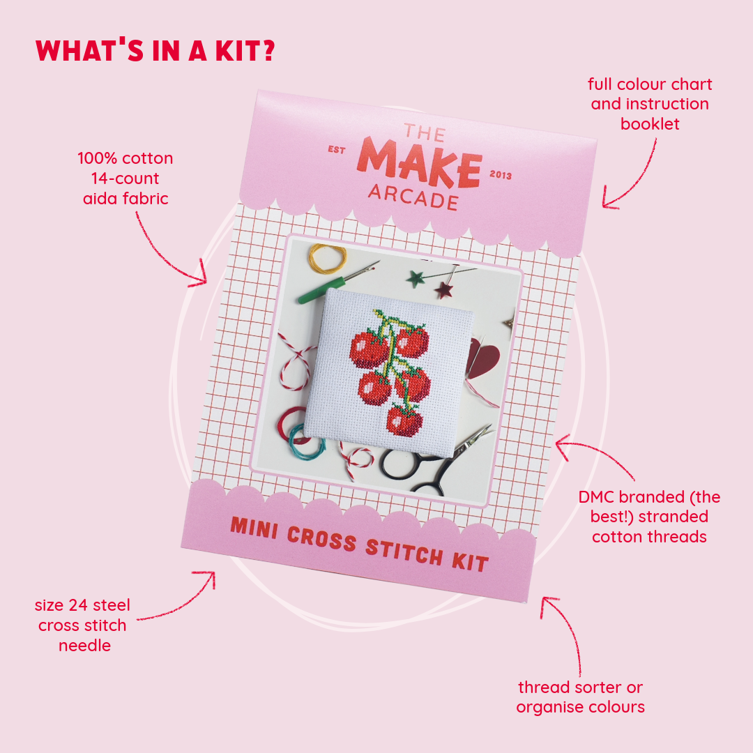'Tomatoes' Mini Cross Stitch Kit