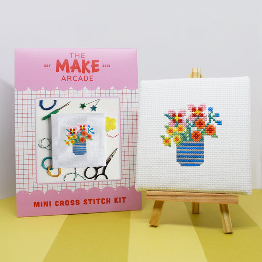 'Wildflower Vase' Mini Cross Stitch Kit