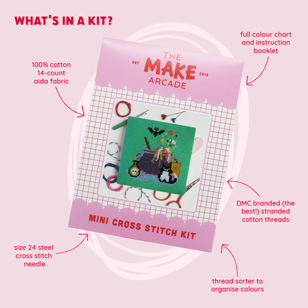 'Hocus Pocus' Mini Cross Stitch Kit