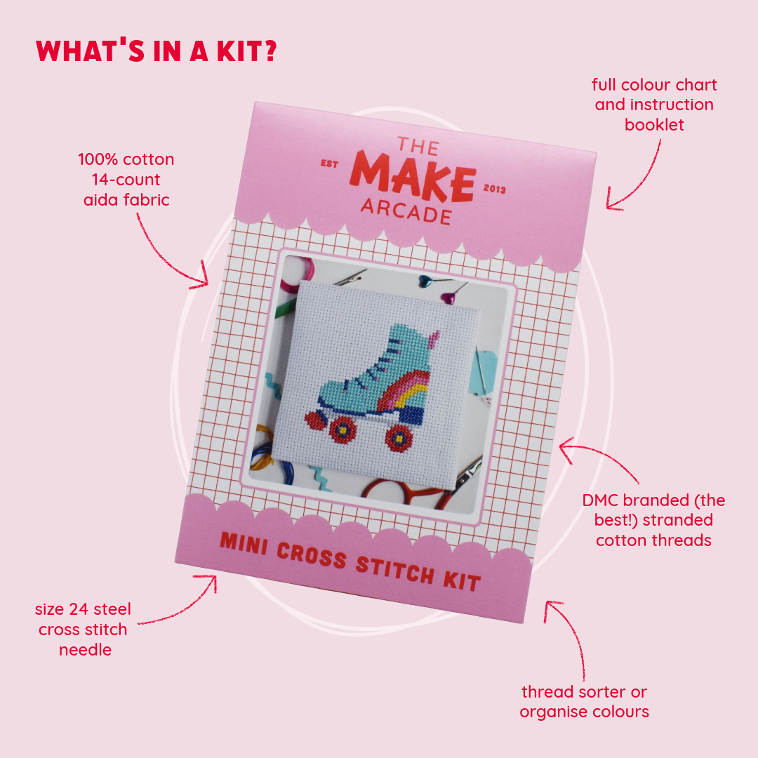 'Rollerboot' Mini Cross Stitch Kit