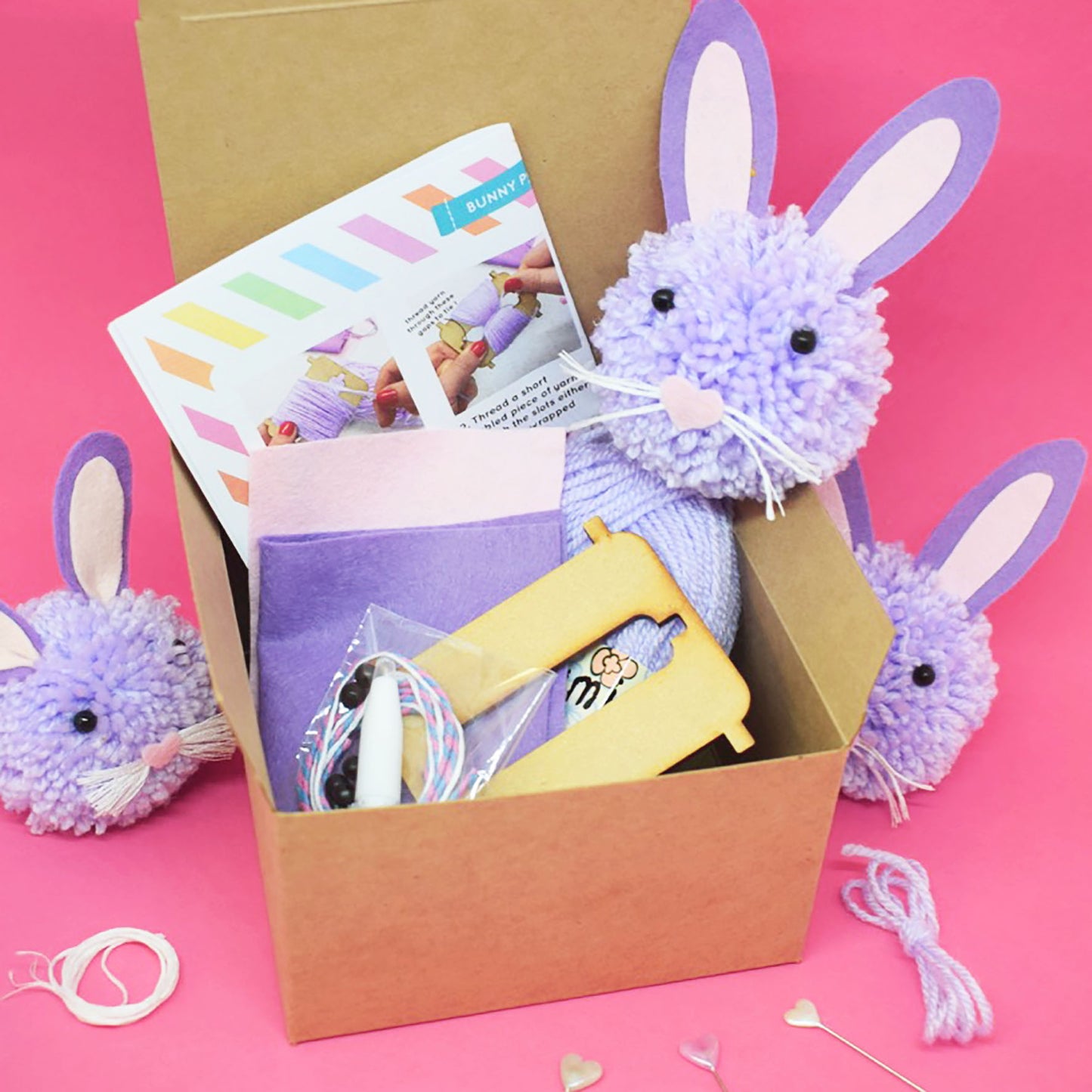 'Cute Bunny' Pom Pom Craft Kit