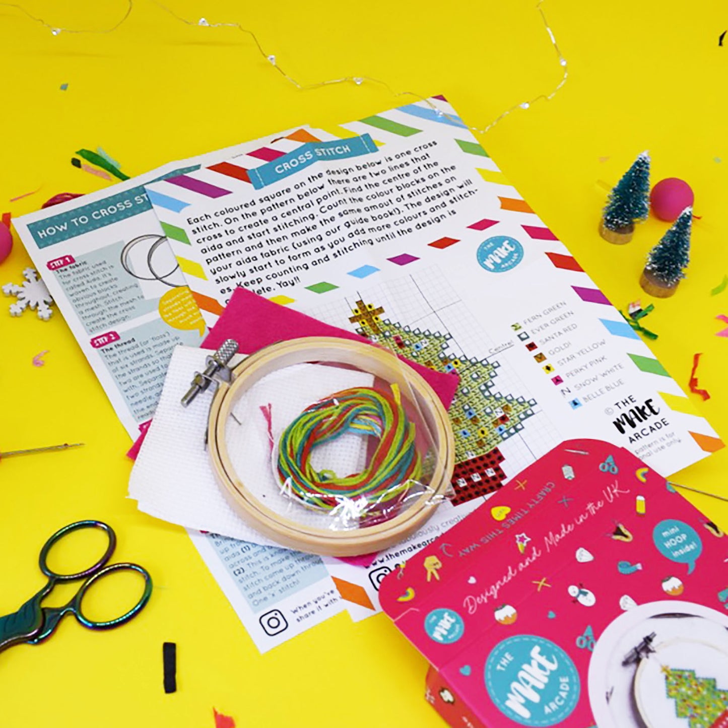'Oh! Christmas Tree' Mini Cross Stitch Kit