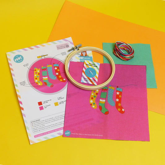 'Jolly Stockings' Mini Embroidery Kit