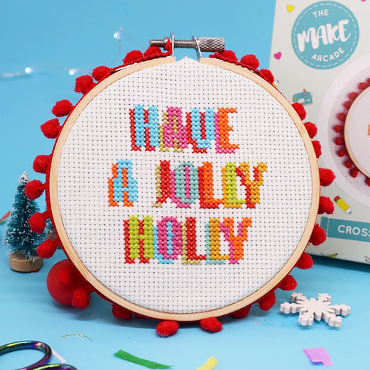 'Have a Jolly Holly' Craftmas Cross Stitch Kit