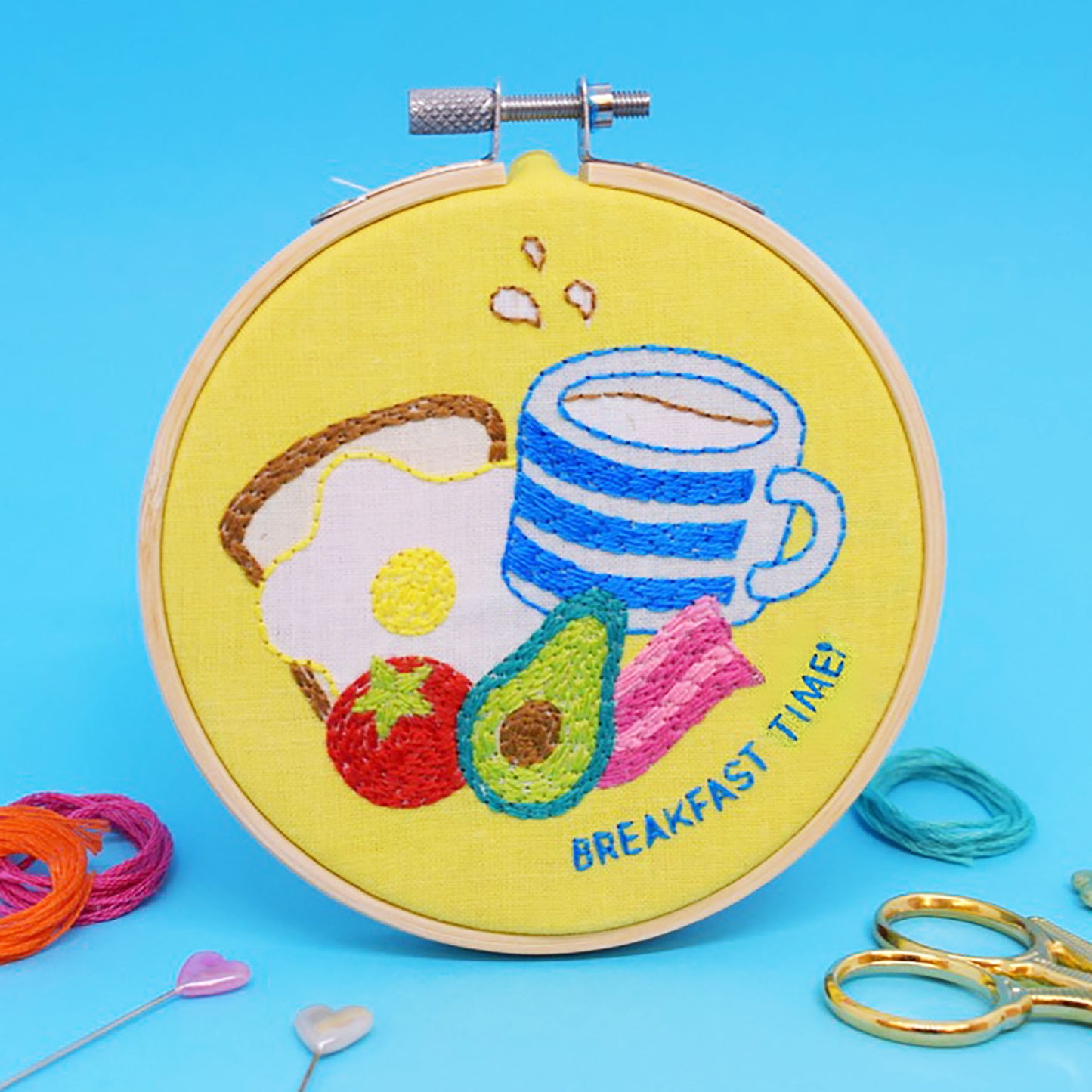 'Breakfast Time' Mini Embroidery Kit