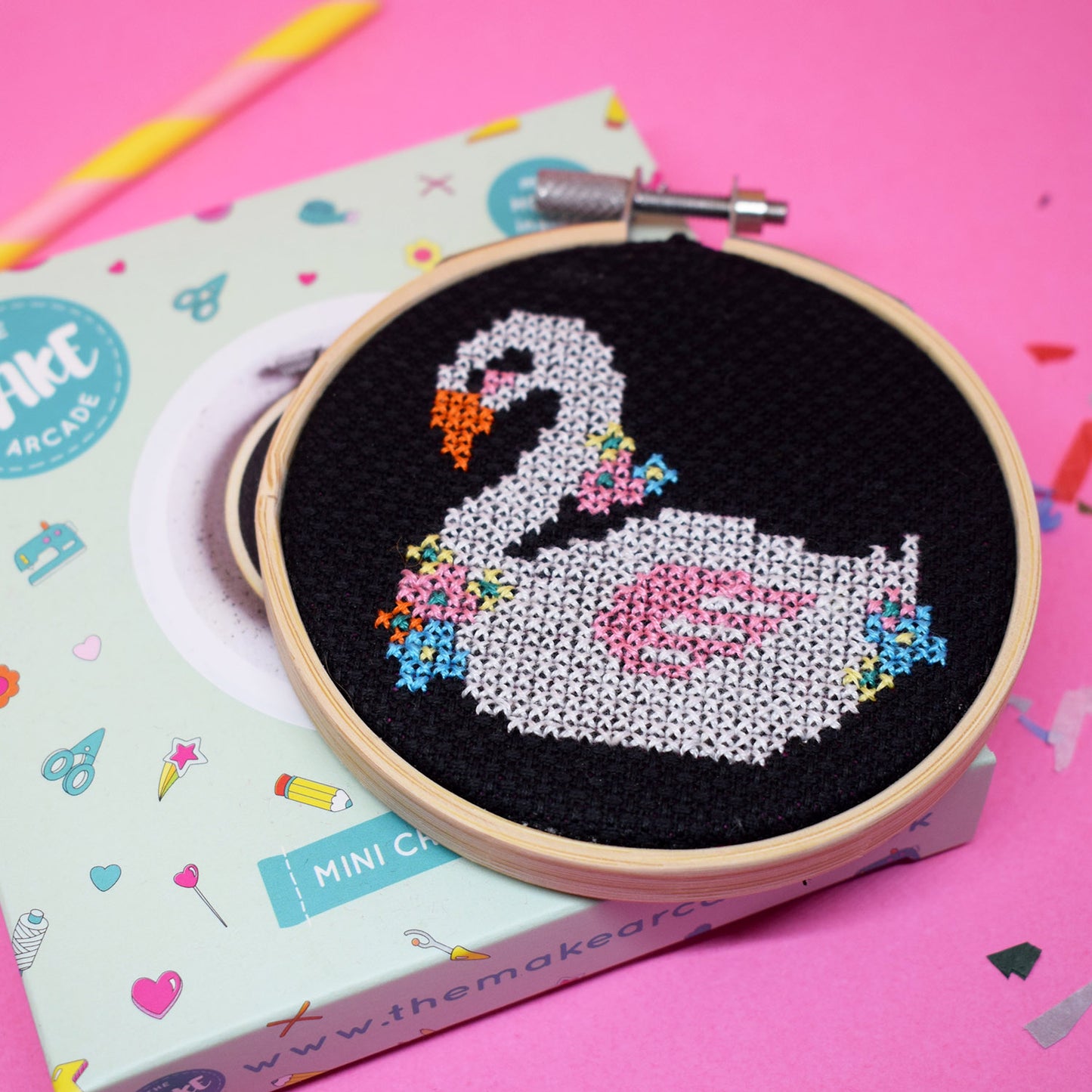 'Swan' Mini Cross Stitch Kit