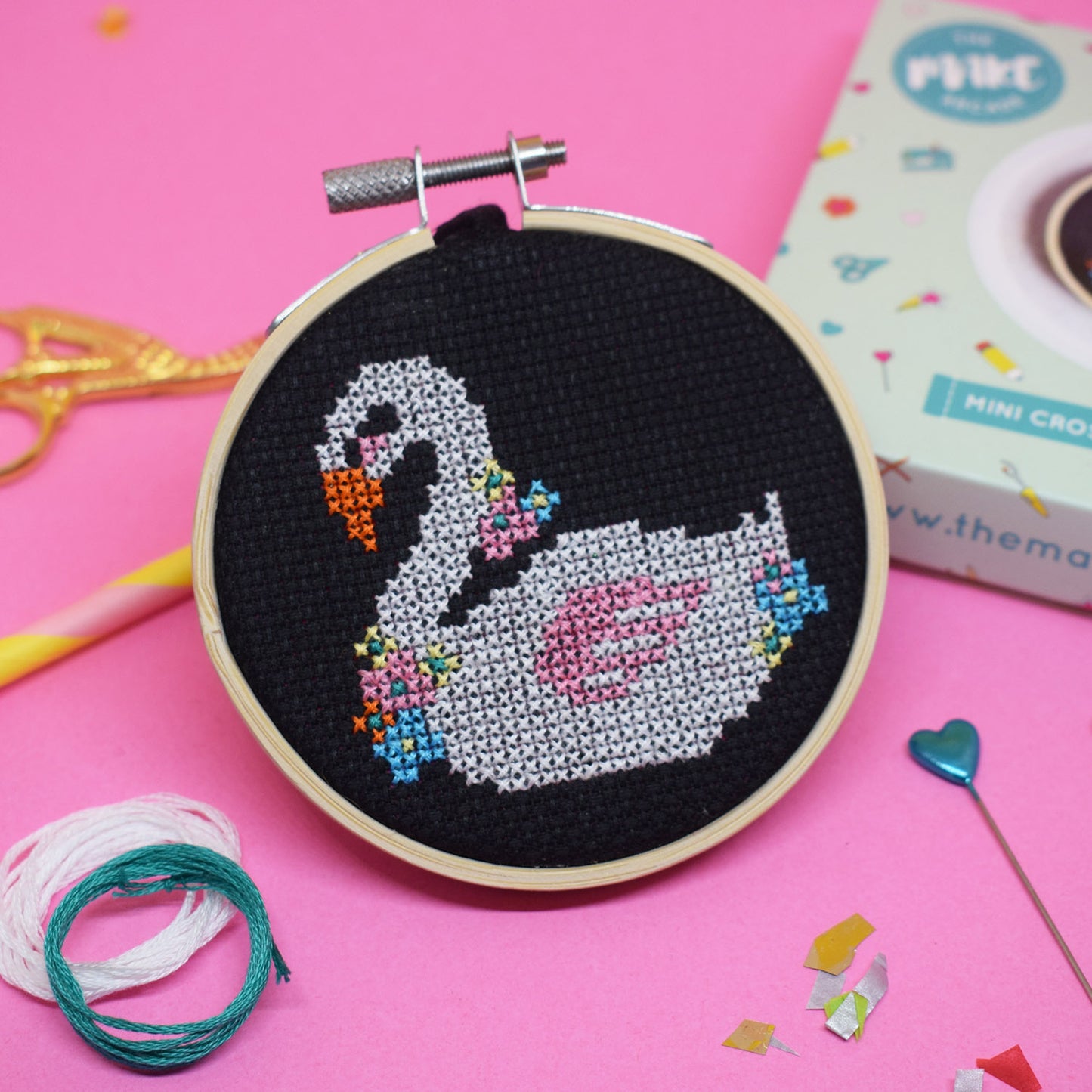 'Swan' Mini Cross Stitch Kit