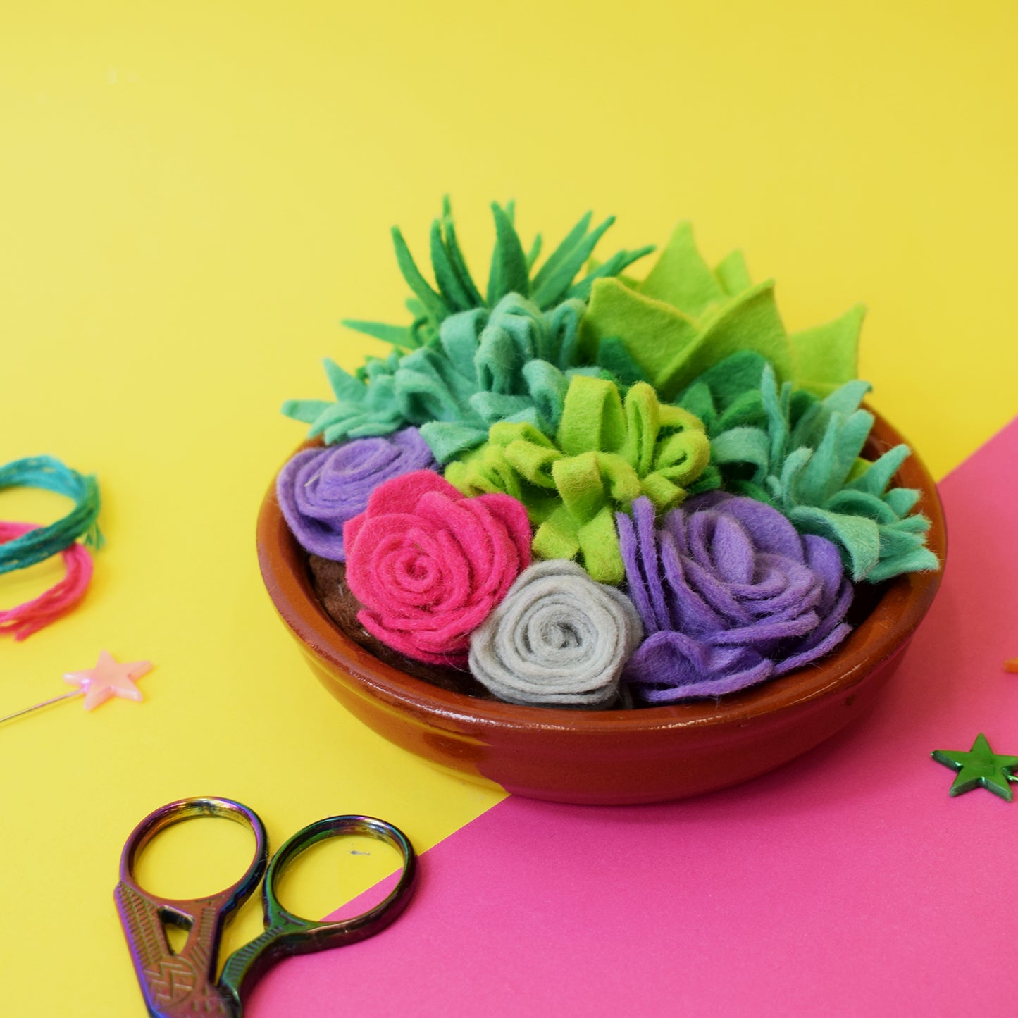 'Succulent' Felt Sewing Craft Kit