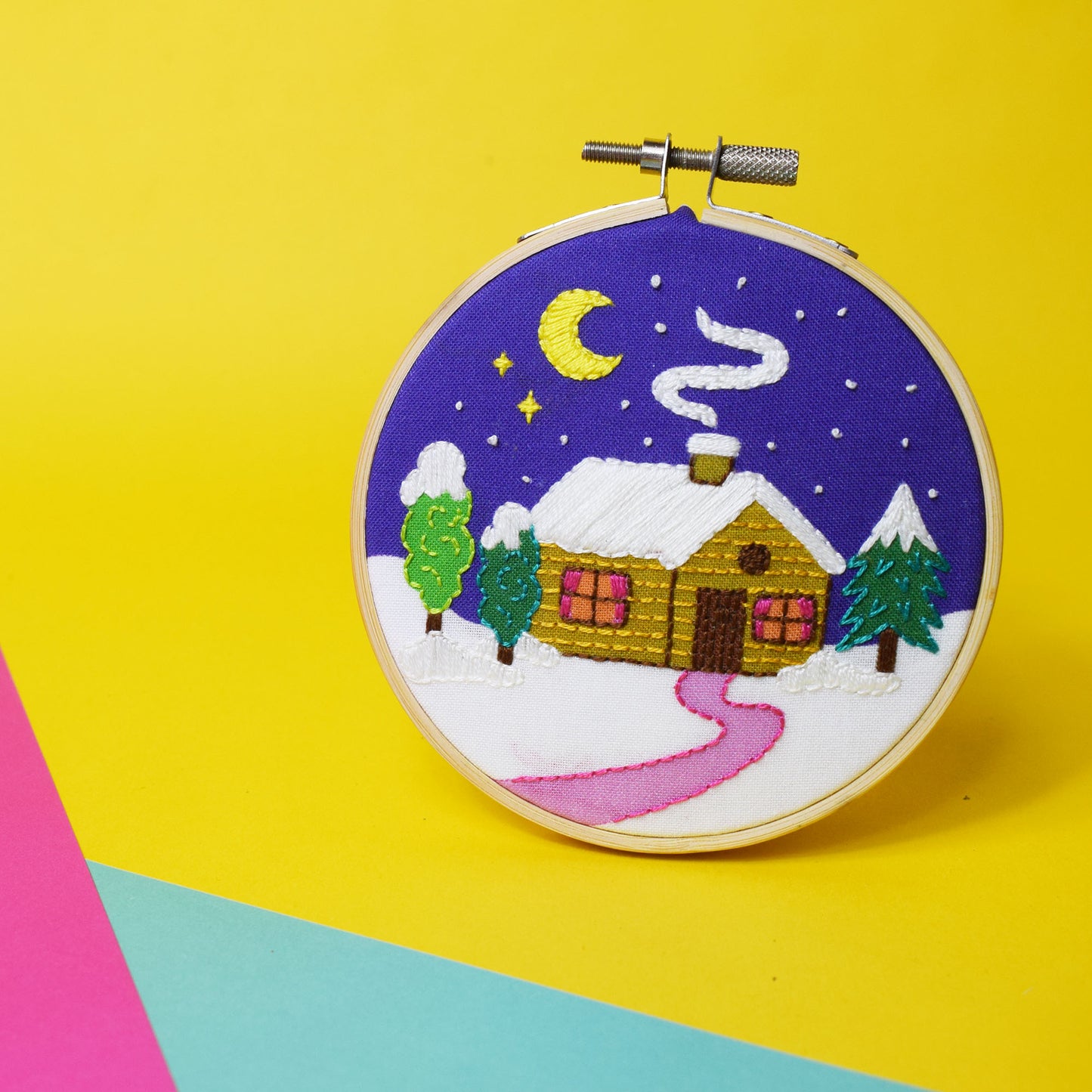 'Winter Cottage' Mini Embroidery Craft Kit