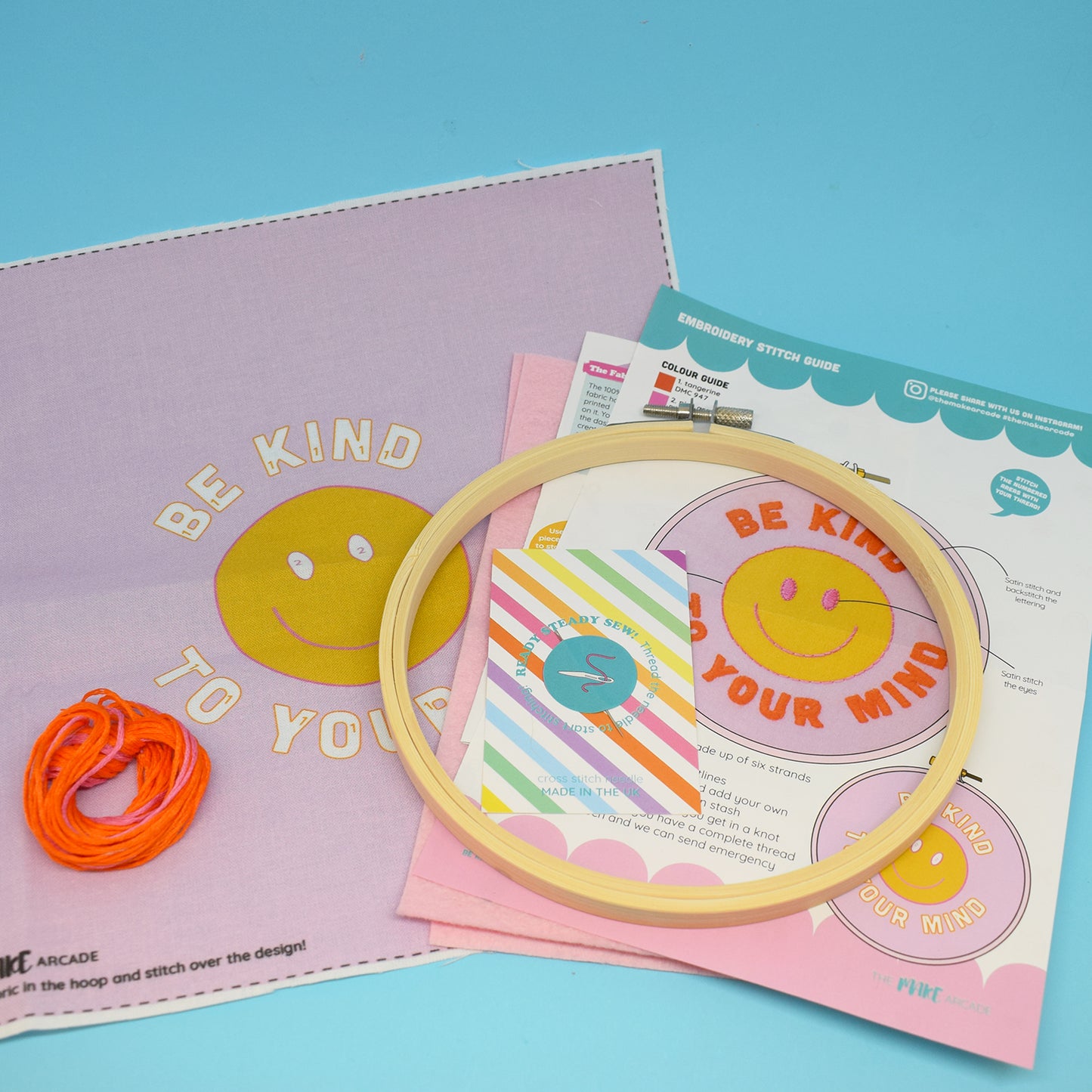 'Be Kind to Your Mind' Large Embroidery Kit