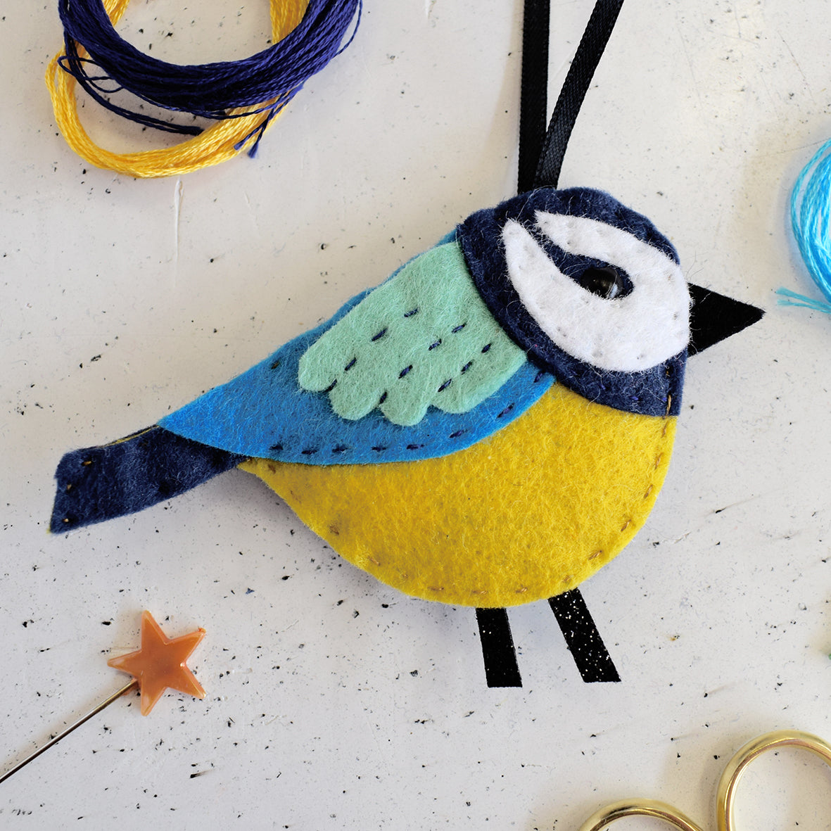 Garden Birds Felt Decoration Set