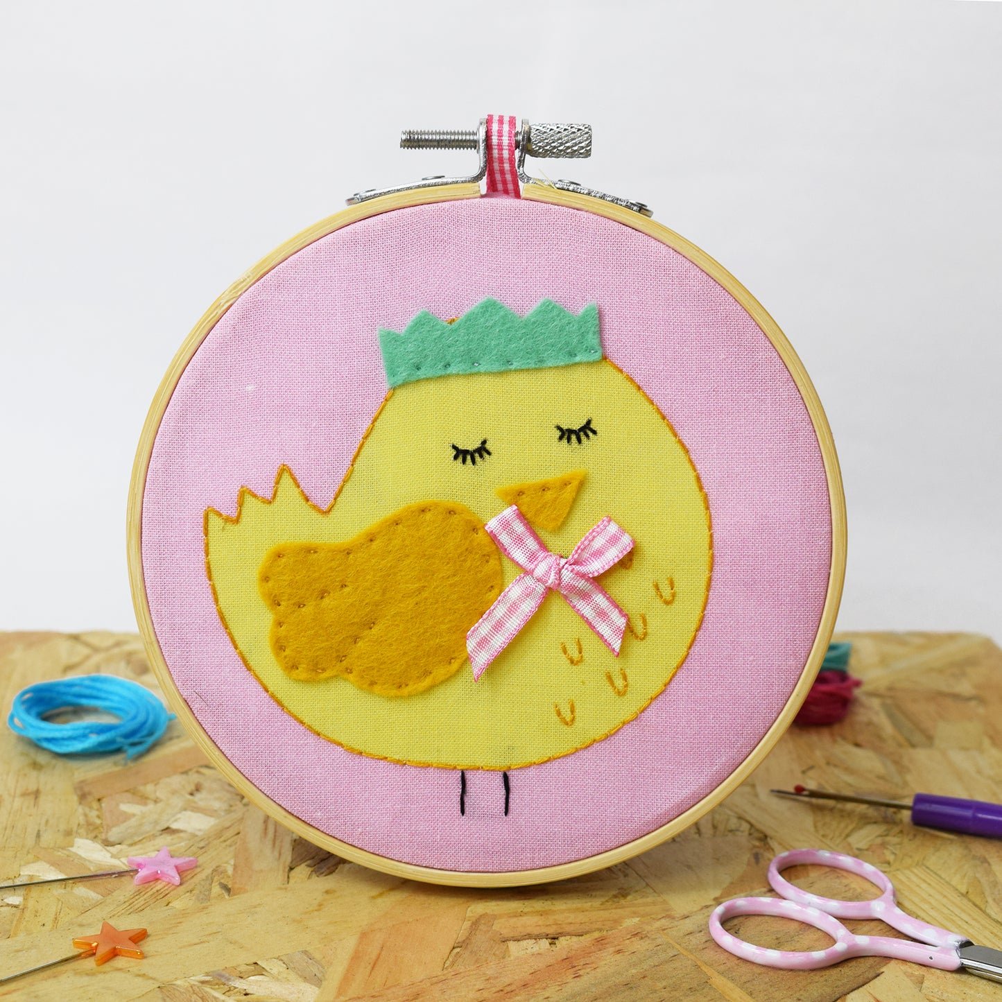 'Queen Chick' Embroidery & Applique Kit