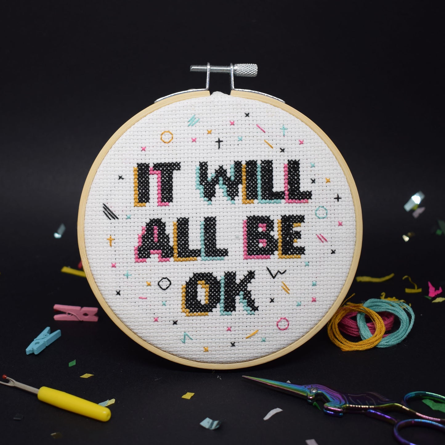 'It Will All Be OK' Large Cross Stitch Kit
