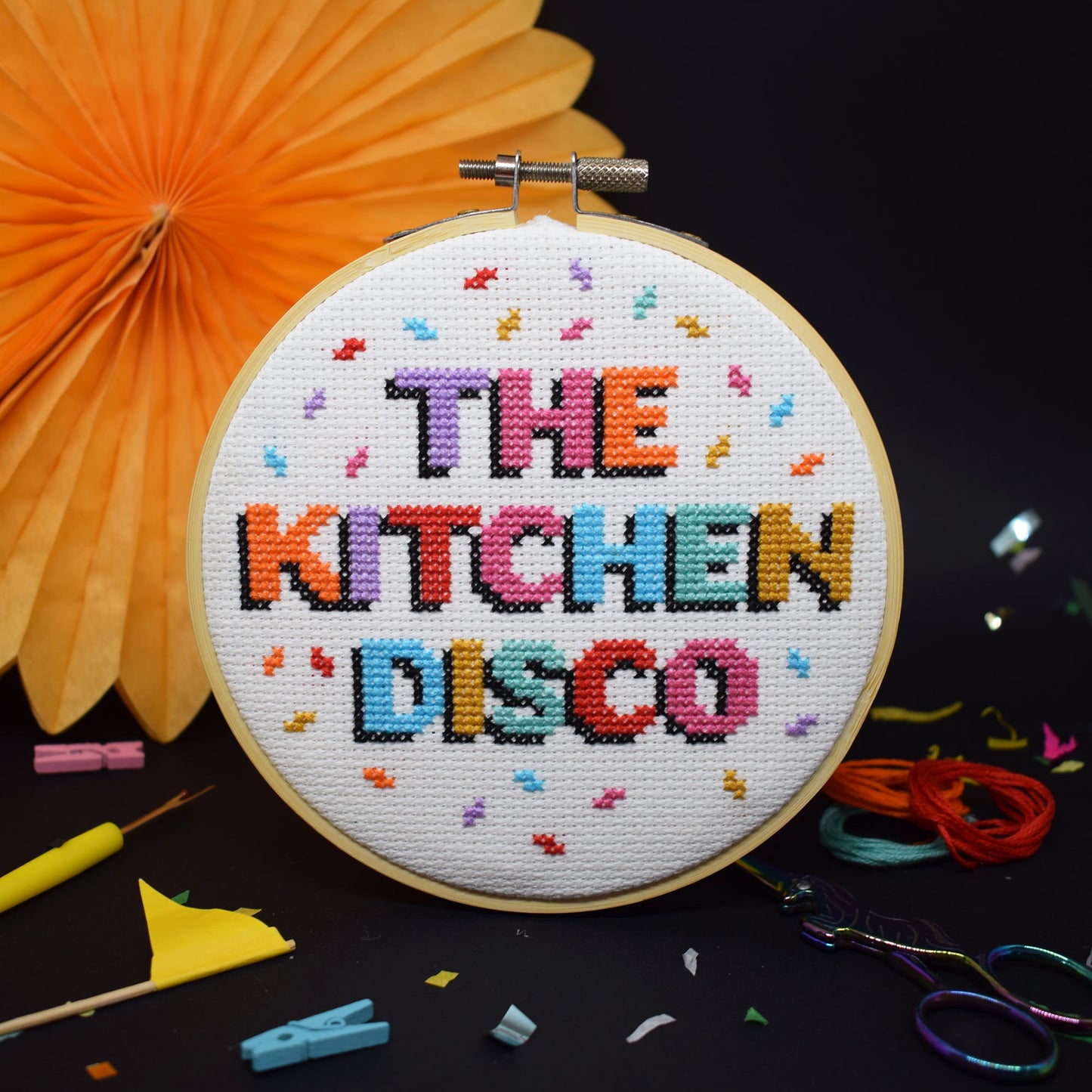 'The Kitchen Disco' Large Cross Stitch Kit