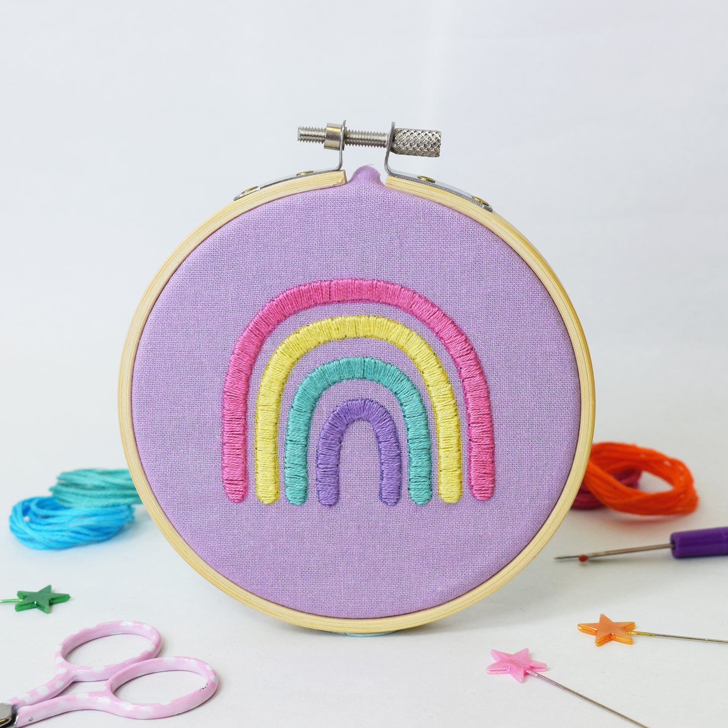 'Candy Rainbow' Mini Embroidery Craft Kit