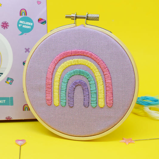 'Candy Rainbow' Mini Embroidery Craft Kit