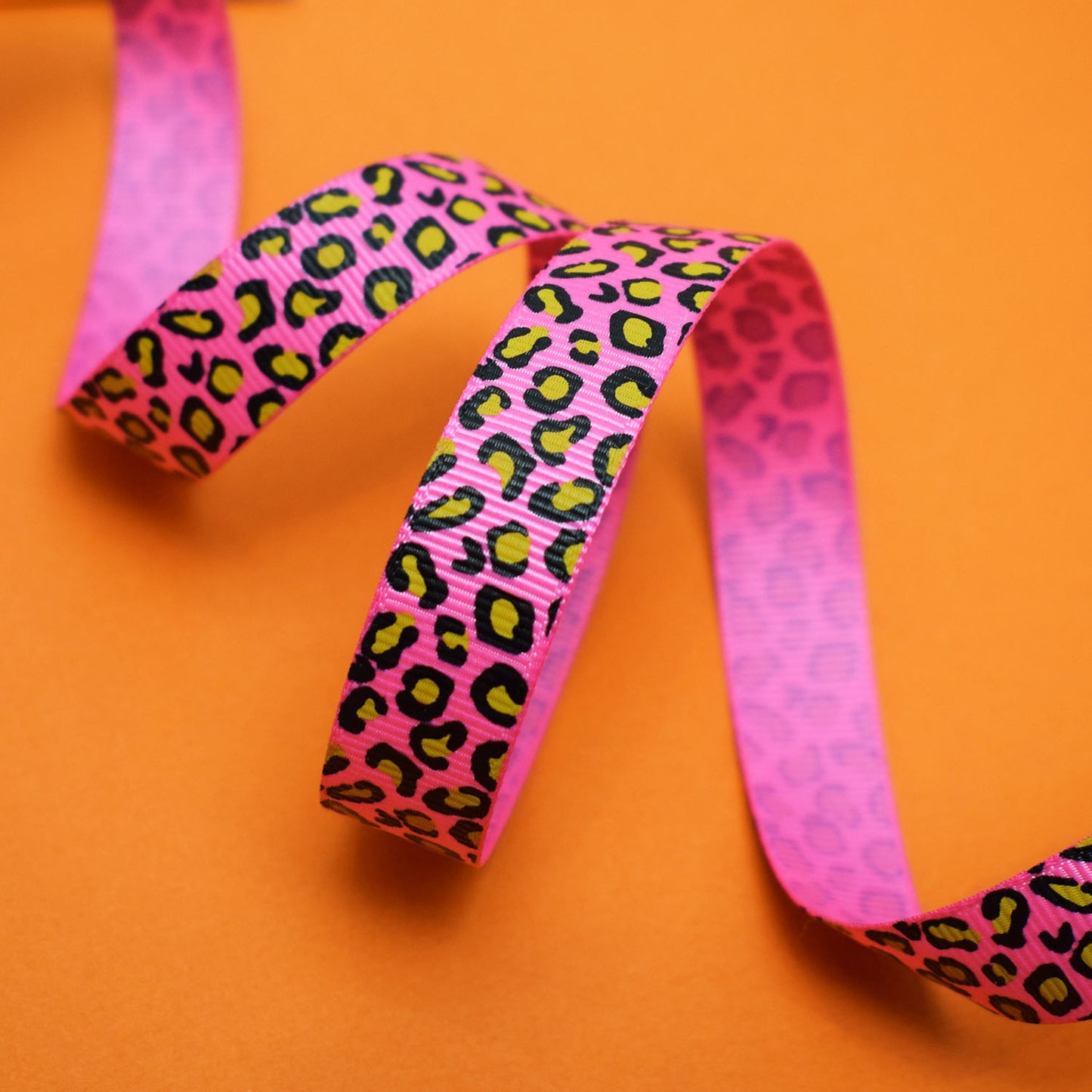 Pink Leopard Print Ribbon