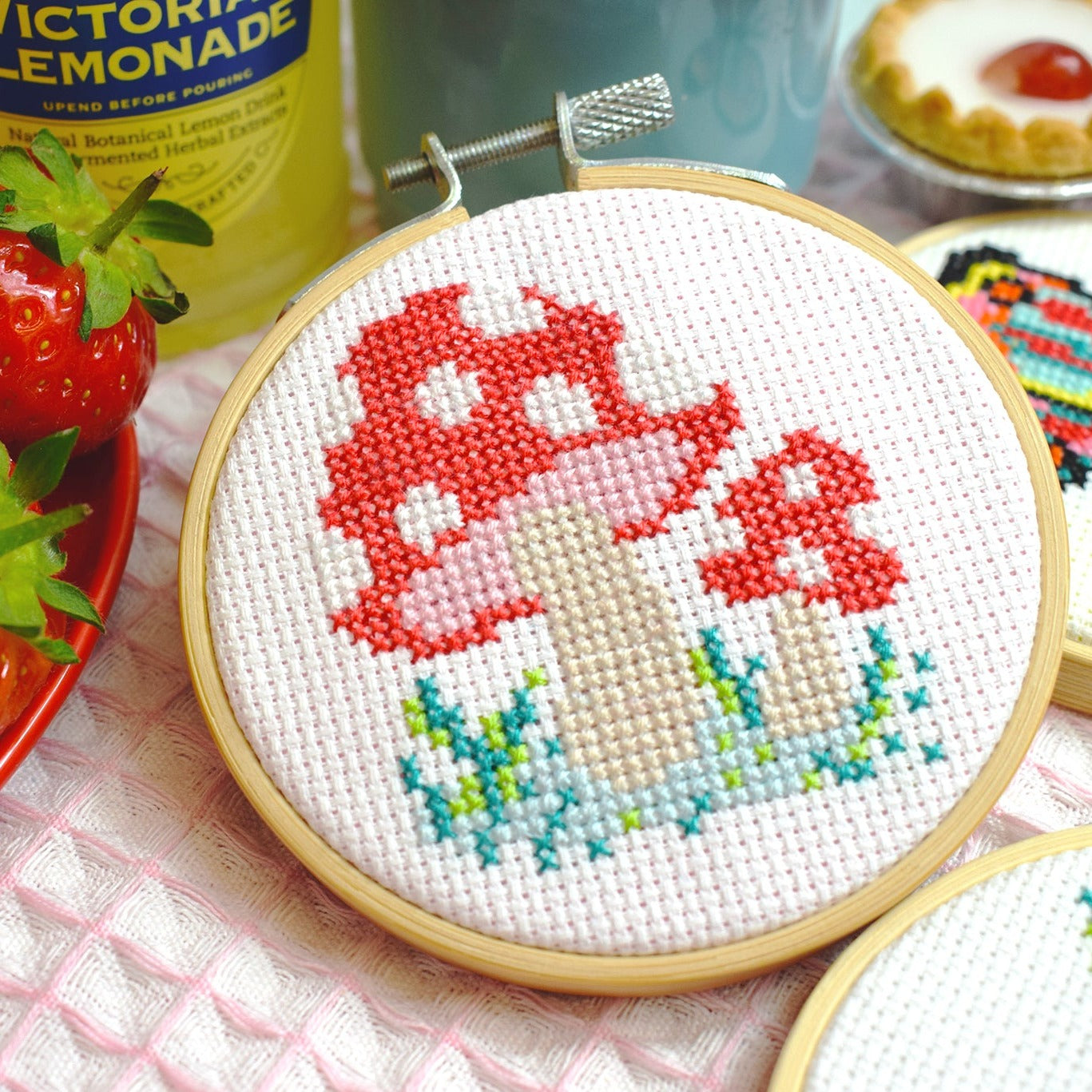 Toadstool Mini Cross Stitch Kit