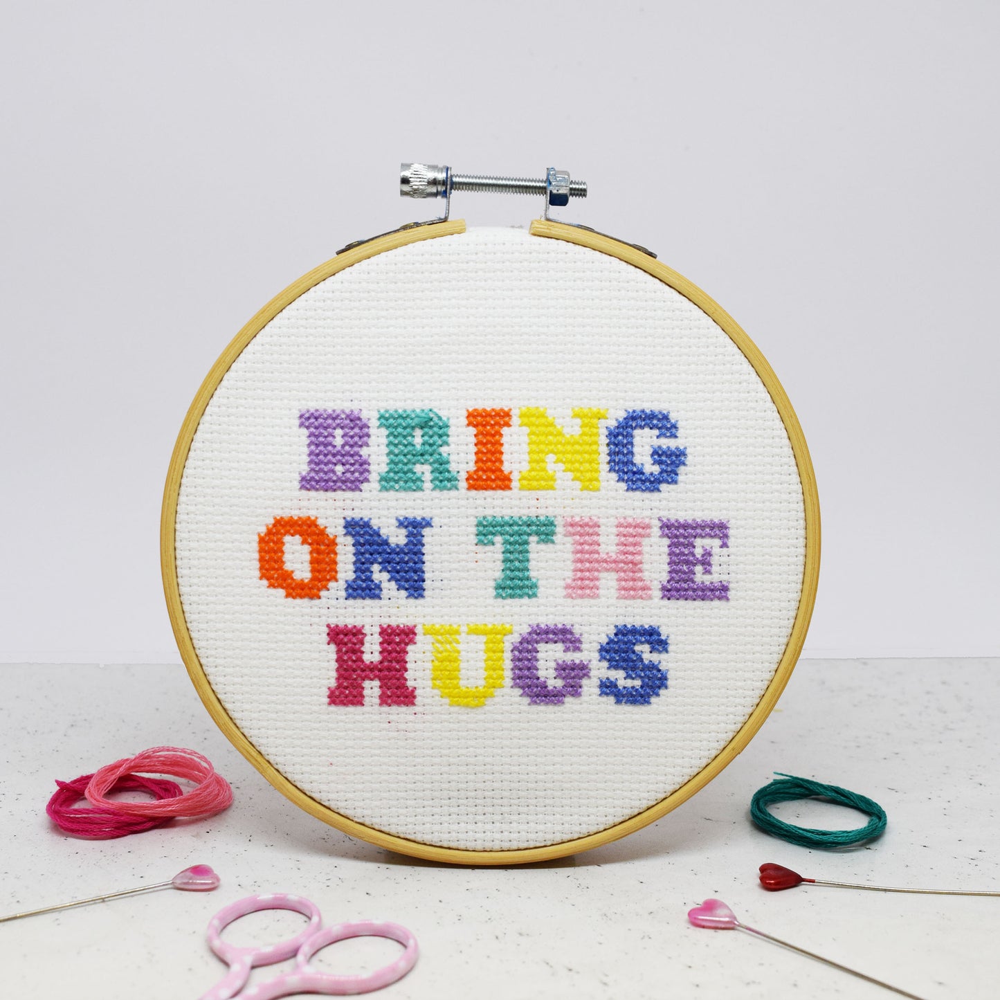 'Bring on the Hugs' Cross Stitch Kit