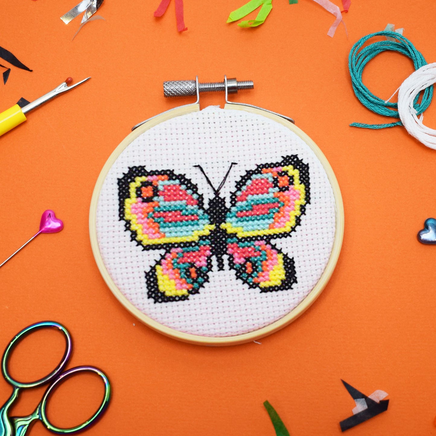'Butterfly' Mini Cross Stitch Kit