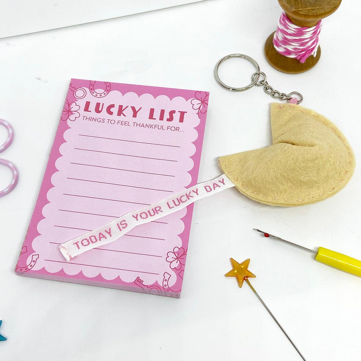 LUCKY LEFTOVERS! Fortune Cookie Felt and 'Lucky List' Set