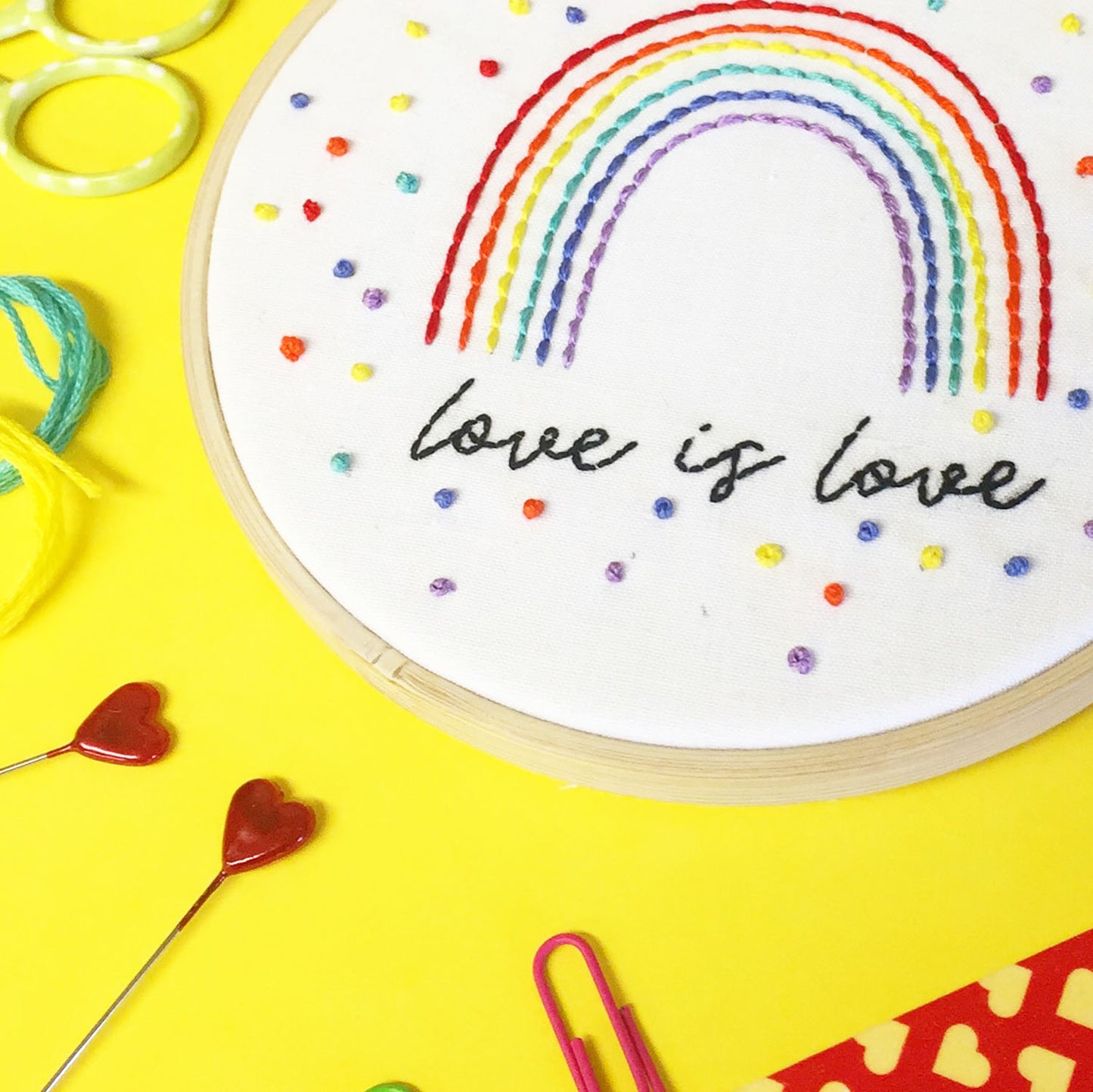 'Love is Love' Mini Embroidery Kit