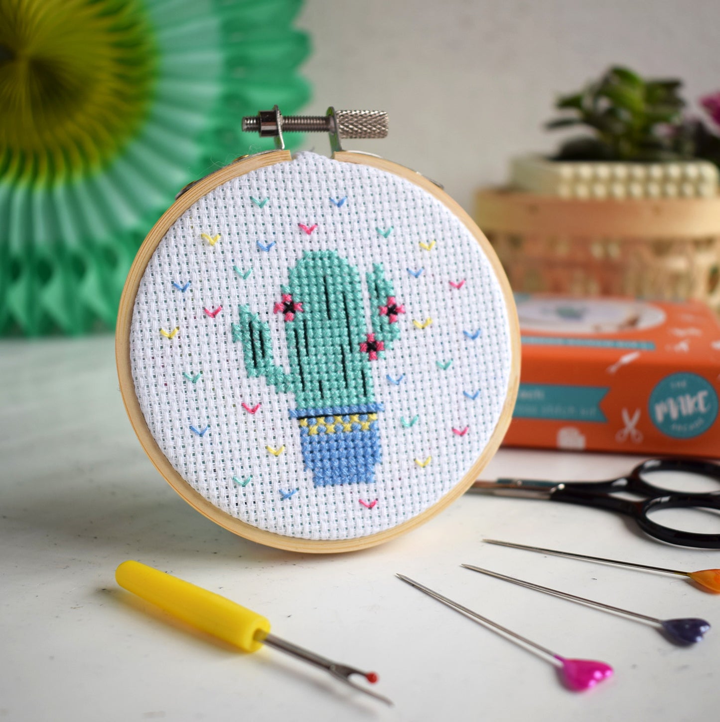 'Cute Cactus' Mini Cross Stitch Kit