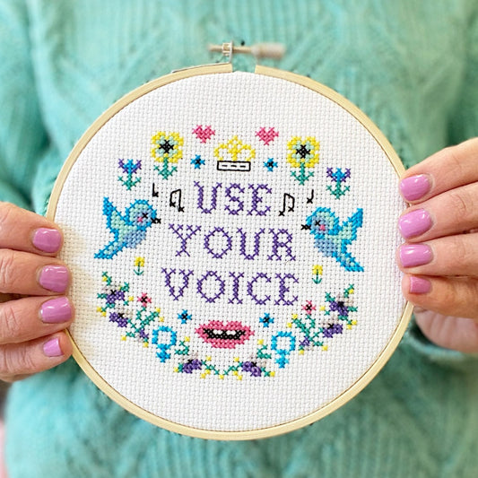 Use Your Voice Large Cross Stitch Kit