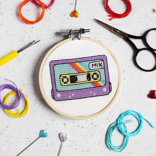 'Mixtape' Mini Cross Stitch Kit
