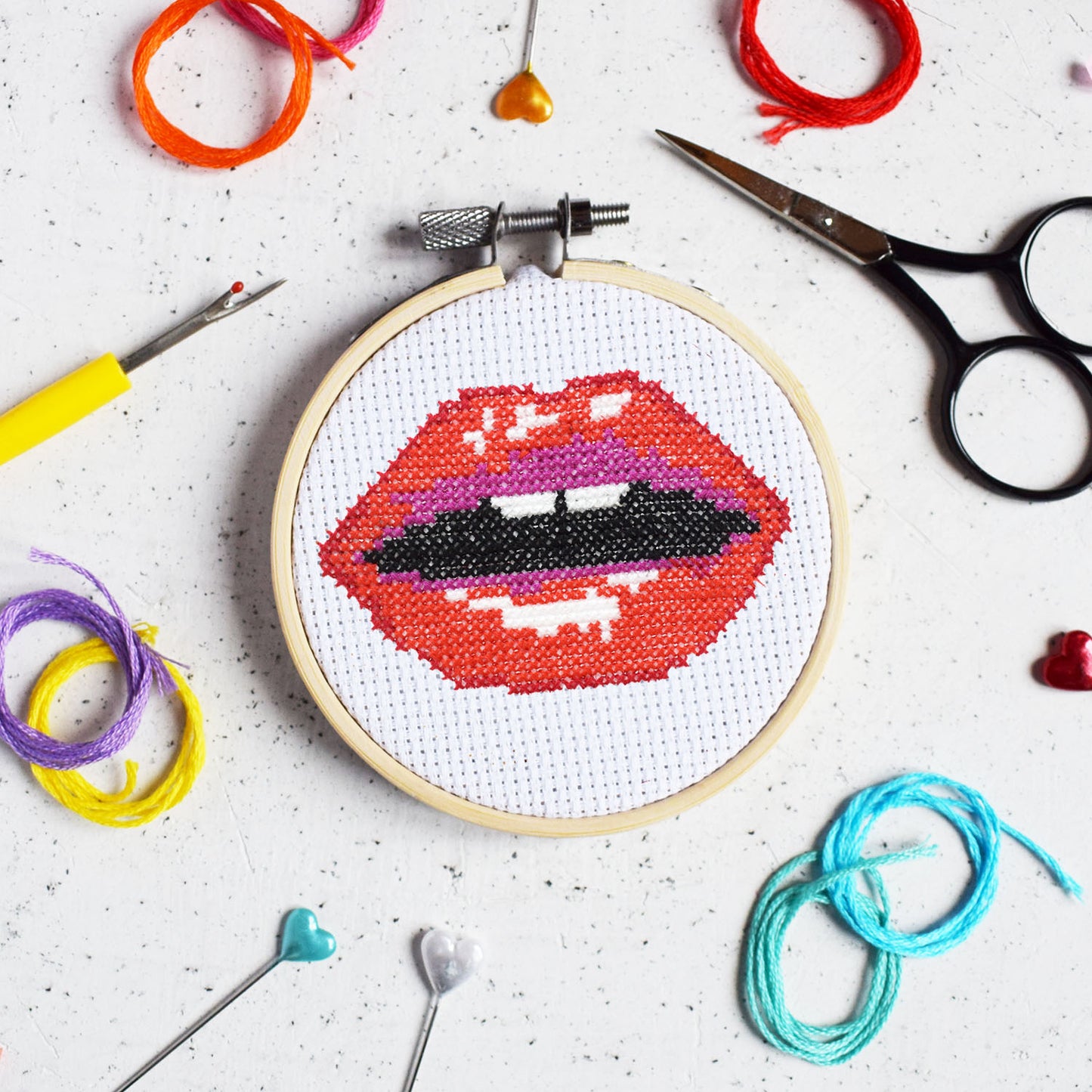 'Read my Lips' Mini Cross Stitch Kit