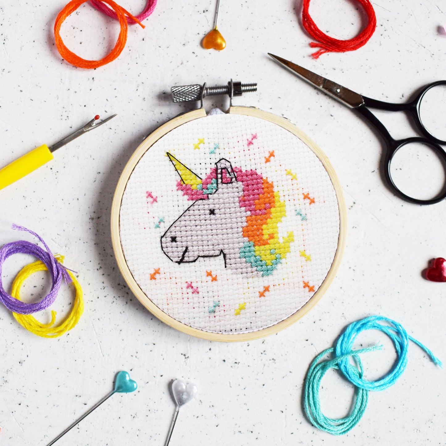 'Magical Unicorn' Mini Cross Stitch Kit