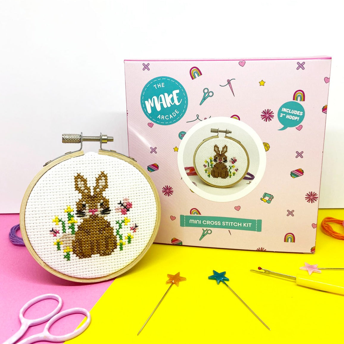 'Cute Bunny' Mini Cross Stitch Kit