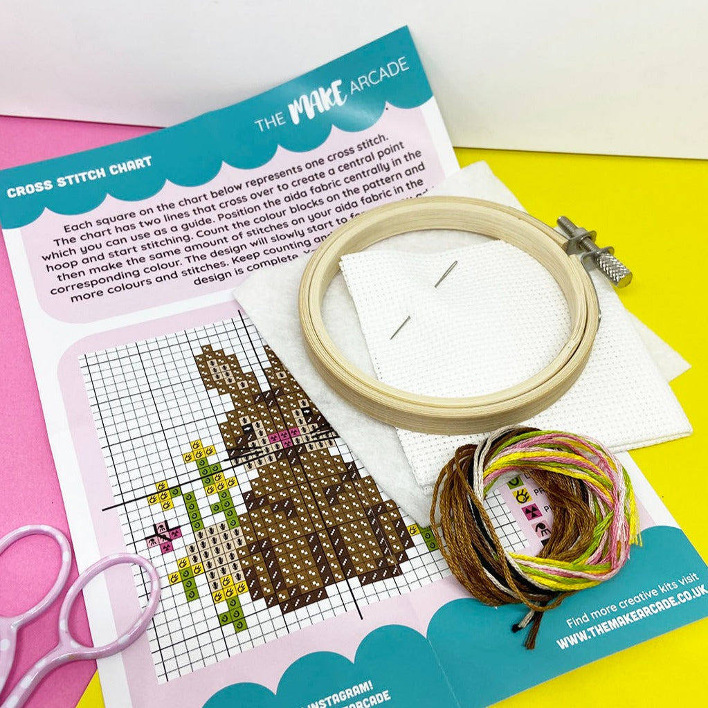 'Cute Bunny' Mini Cross Stitch Kit